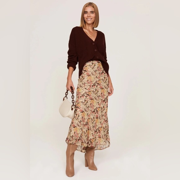 Polo Ralph Lauren Brown Floral Midi Skirt - Picture 10 of 10